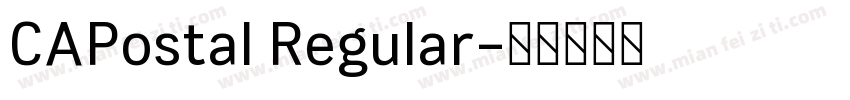 CAPostal Regular字体转换